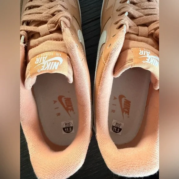 NEW MEN'S NIKE AIR FORCE 1 '07 LX IN AMBER BROWN & PHANTOM! Size 11.5 - Picture 9 of 11